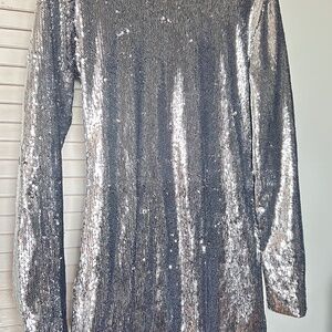Forever 21 silver sequin dress Large
